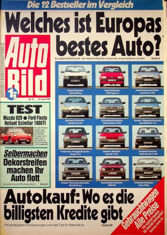 Deckblatt Auto Bild (18/1987)